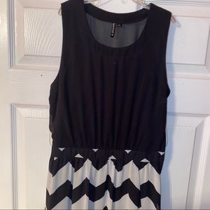 sheer chevron maxi dress